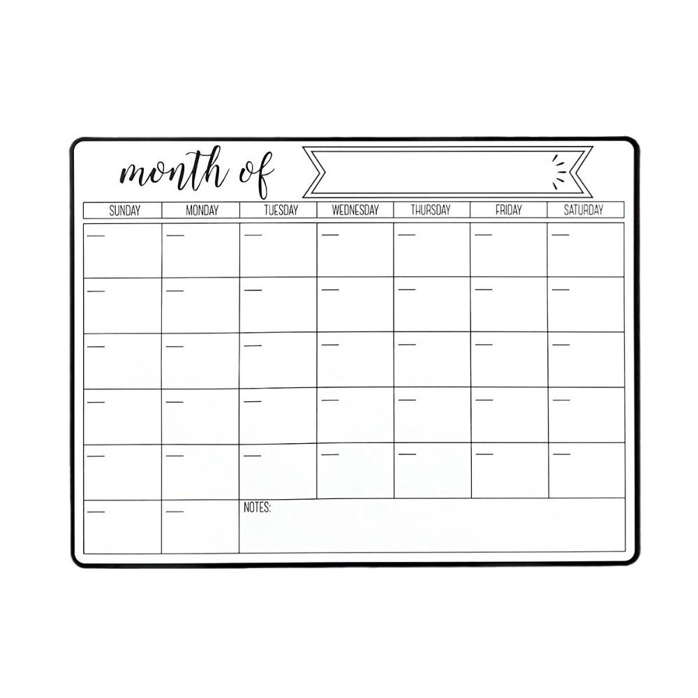 Magnetic Calendar Board - 휴대용 자석 화이트보드 달력 간편 세척