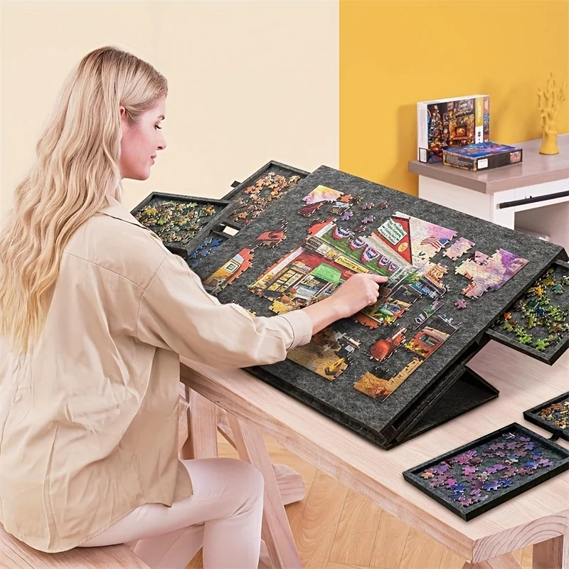 Desk Drawer Small - 6단 서랍 1500피스 직소 퍼즐 테이블,