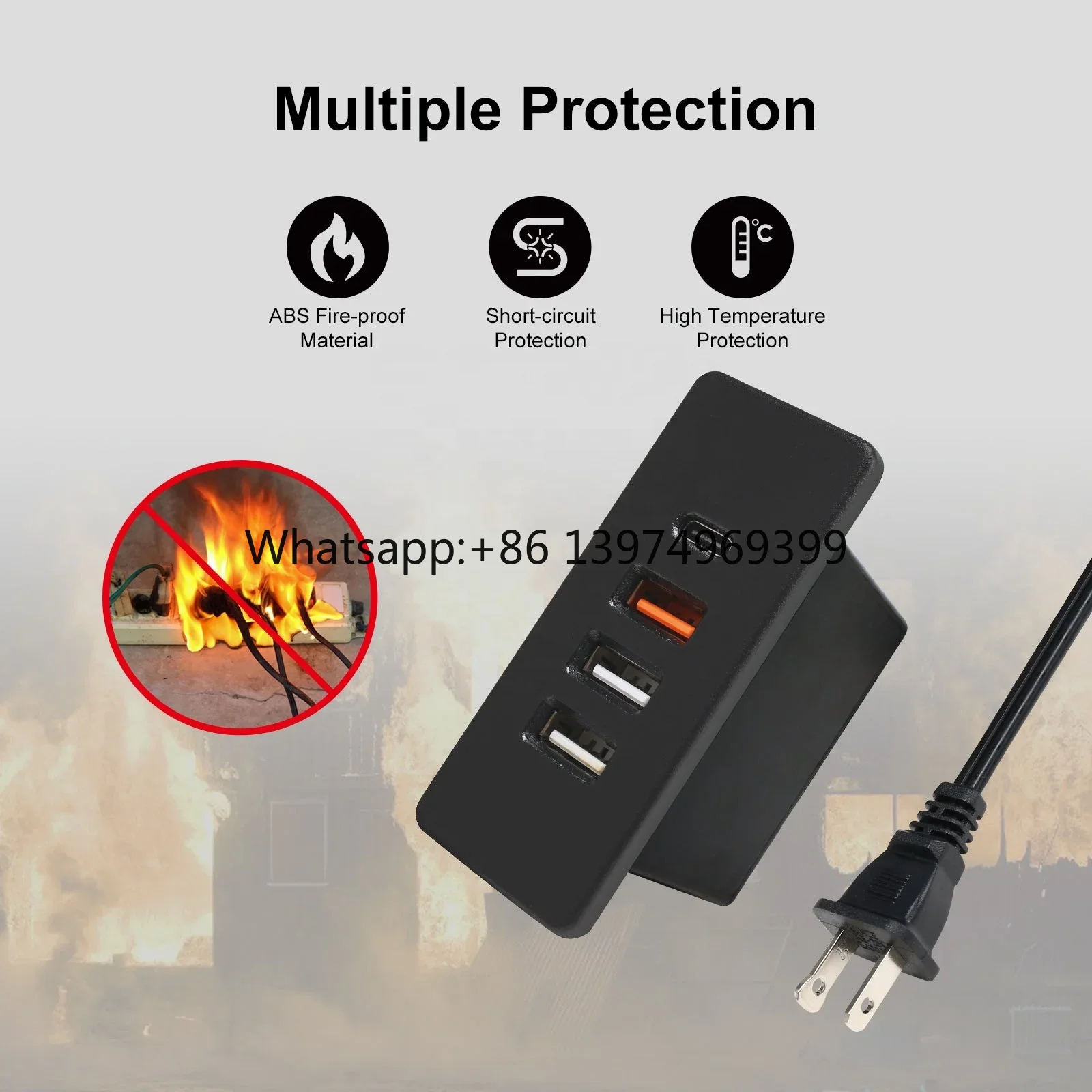 Power Strip Desk - 전원 공급 USB C 허브 소켓