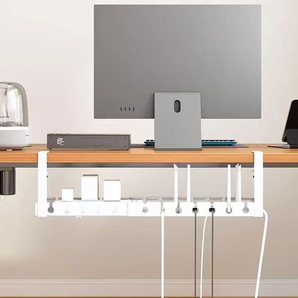Power Strip Desk - 책상 아래 수납 랙 무타공 금속