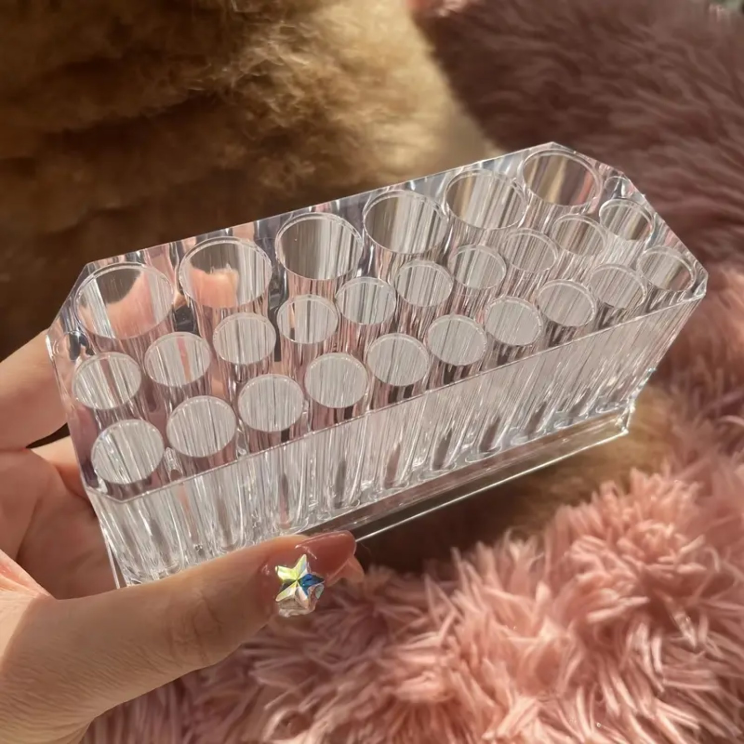 Pen Holder Organizer - 26홀 아크릴 네일 브러쉬 정리함 네일아트