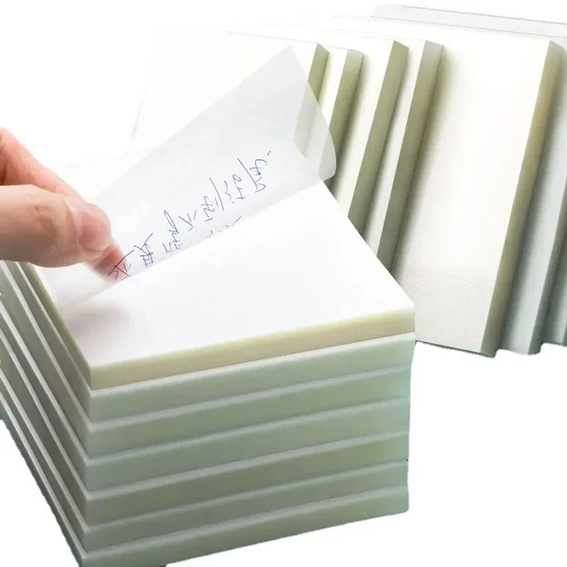 Sticky Note Dispenser - 투명 메모 패드 방수 스티커 메모장,