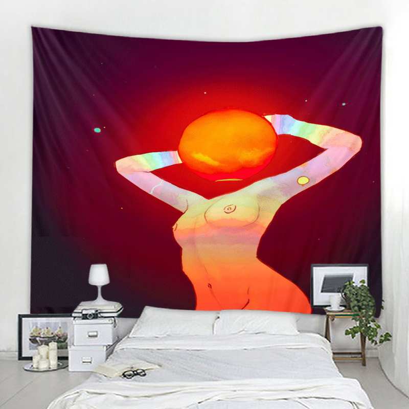 보헤미안 태양달 태피스트리 벽걸이 사이키델릭 아트 태피 - Home Office Yoga Room 리뷰 및 가격