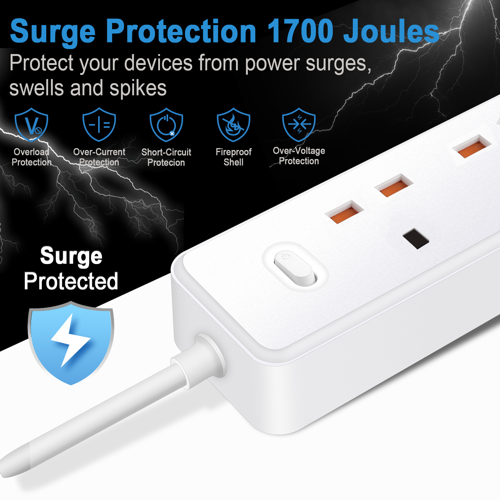 멀티탭 UK MY SG 과부하 보호 익스텐션 케이블,  - Power Strip Desk 리뷰 및 가격