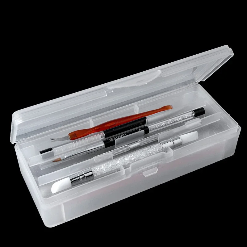 1Pc 직사각형 더블 레이어 네일 아트 도구 빈 보관  - Pen Holder Organizer 리뷰 및 가격