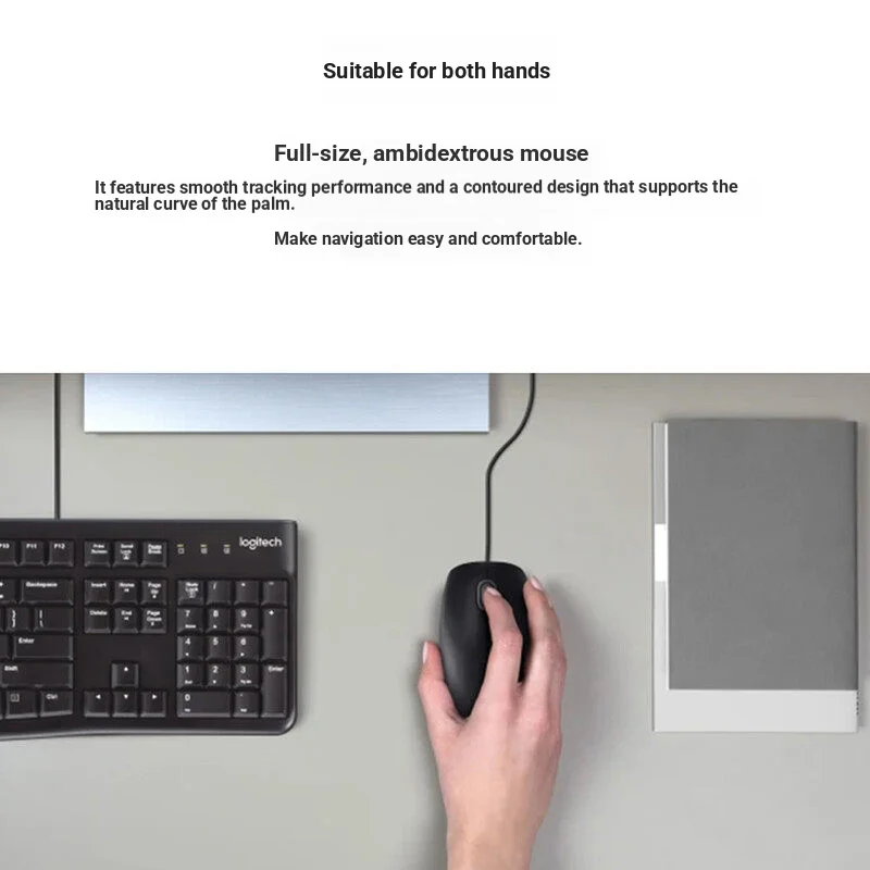 로지텍 MK120 유선 키보드 마우스 콤보 풀 사이즈  - Home Office Uk Number 리뷰 및 가격