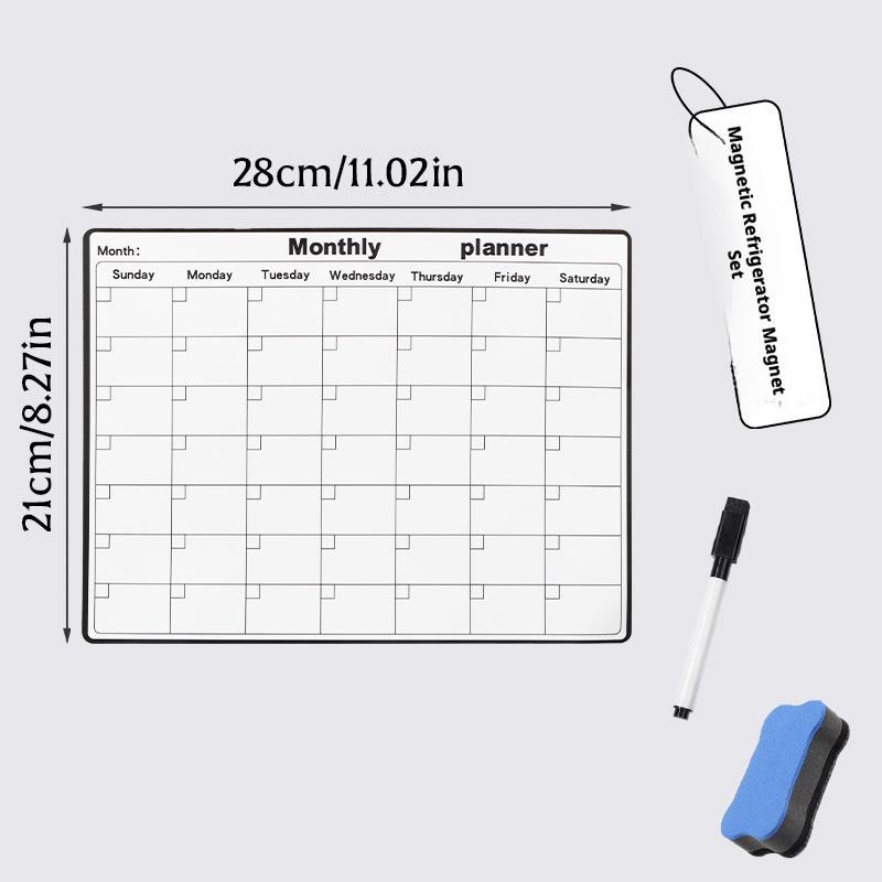 자석 냉장고 드라이 이레이저 캘린더 월간 플래너 화이트 - Magnetic Calendar Board 리뷰 및 가격