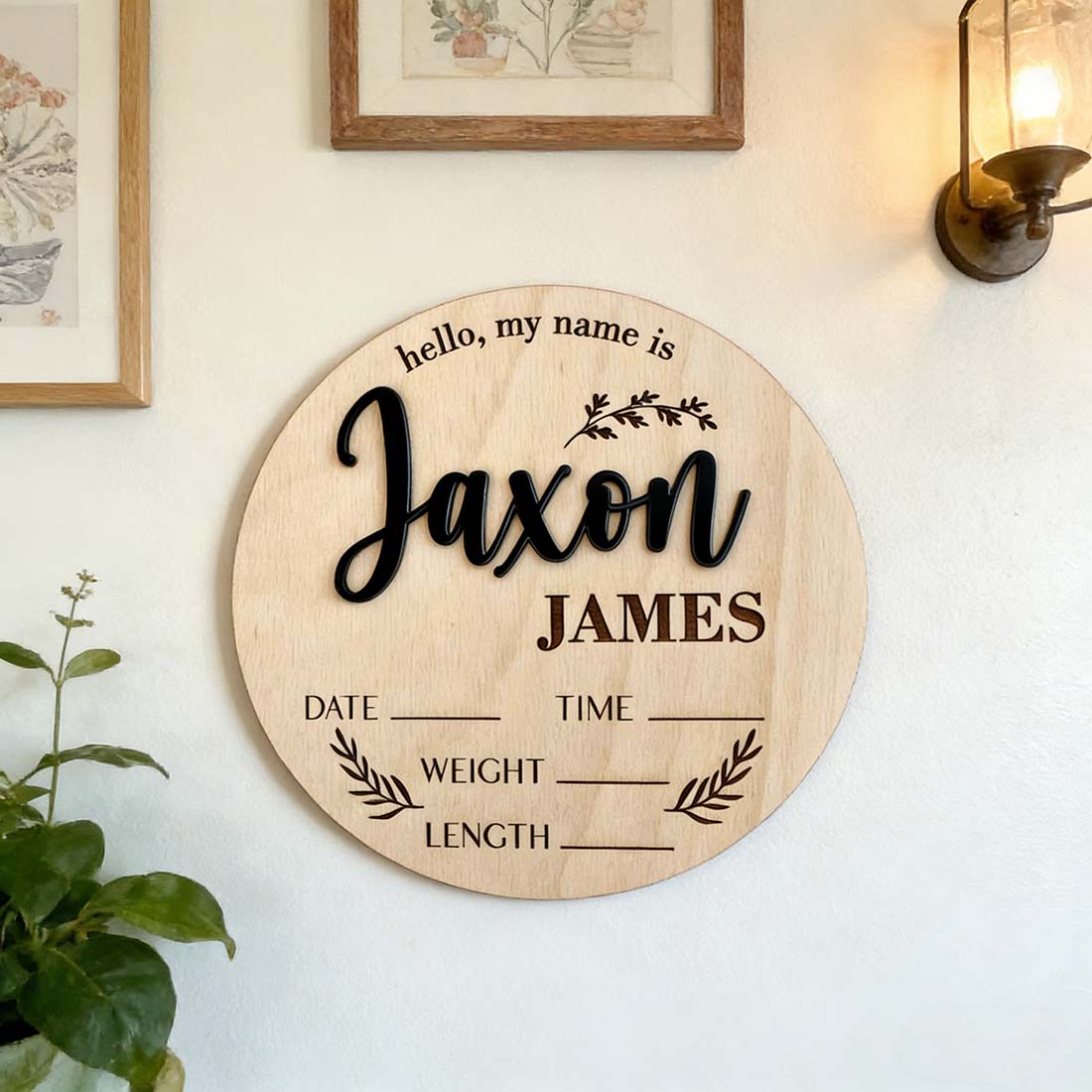 1Pc 맞춤형 아기 발표판 나무 이름표, 가정실 사무실 - Home Office Ideas 리뷰 및 가격