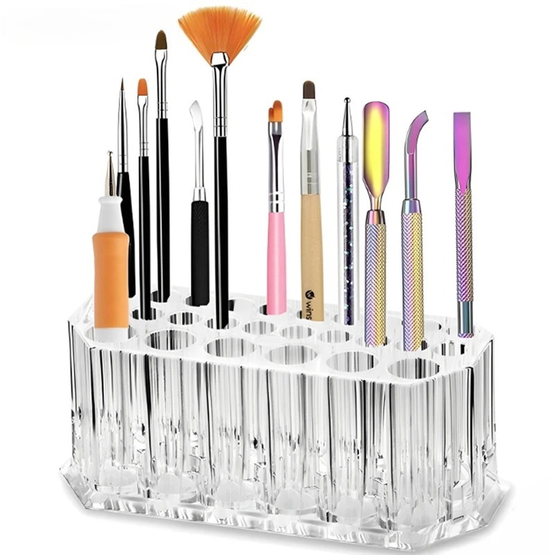 네일 아트 펜 홀더 26홀 아크릴 투명 하이 투명 오거 - Pen Holder Organizer 리뷰 및 가격