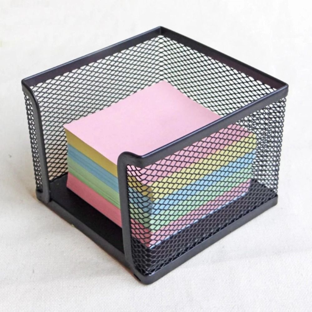 블랙 메쉬 종이 큐브 미니 메모 노트 패드 박스 홀더  - Sticky Note Dispenser 리뷰 및 가격