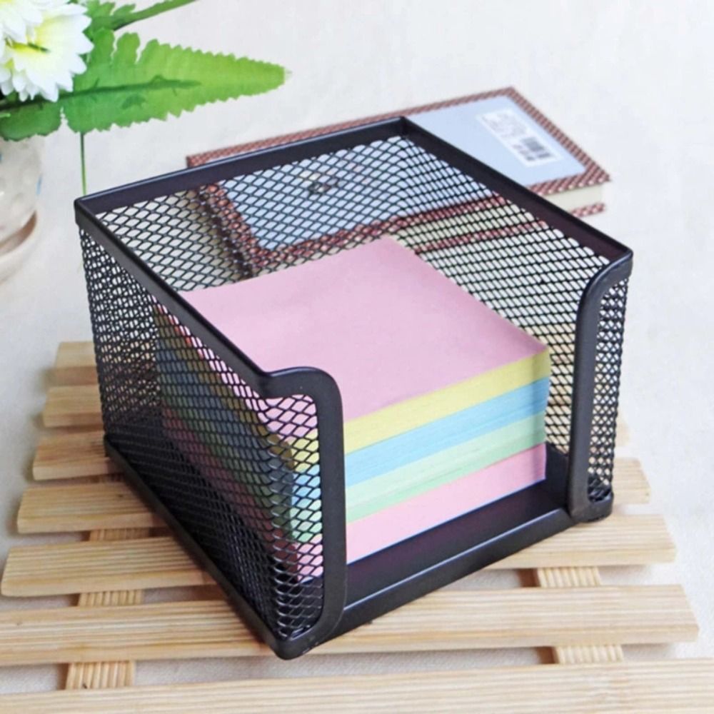 블랙 메쉬 종이 큐브 미니 메모 노트 패드 박스 홀더  - Sticky Note Dispenser 리뷰 및 가격