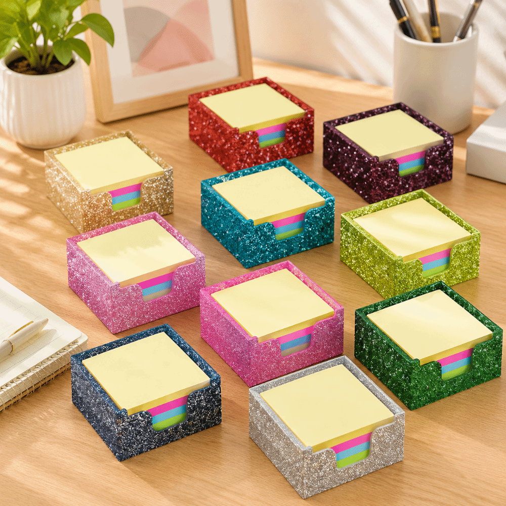 반짝이 아크릴 스티커 메모 홀더 공간 절약형 3.9x3 - Sticky Note Dispenser 리뷰 및 가격