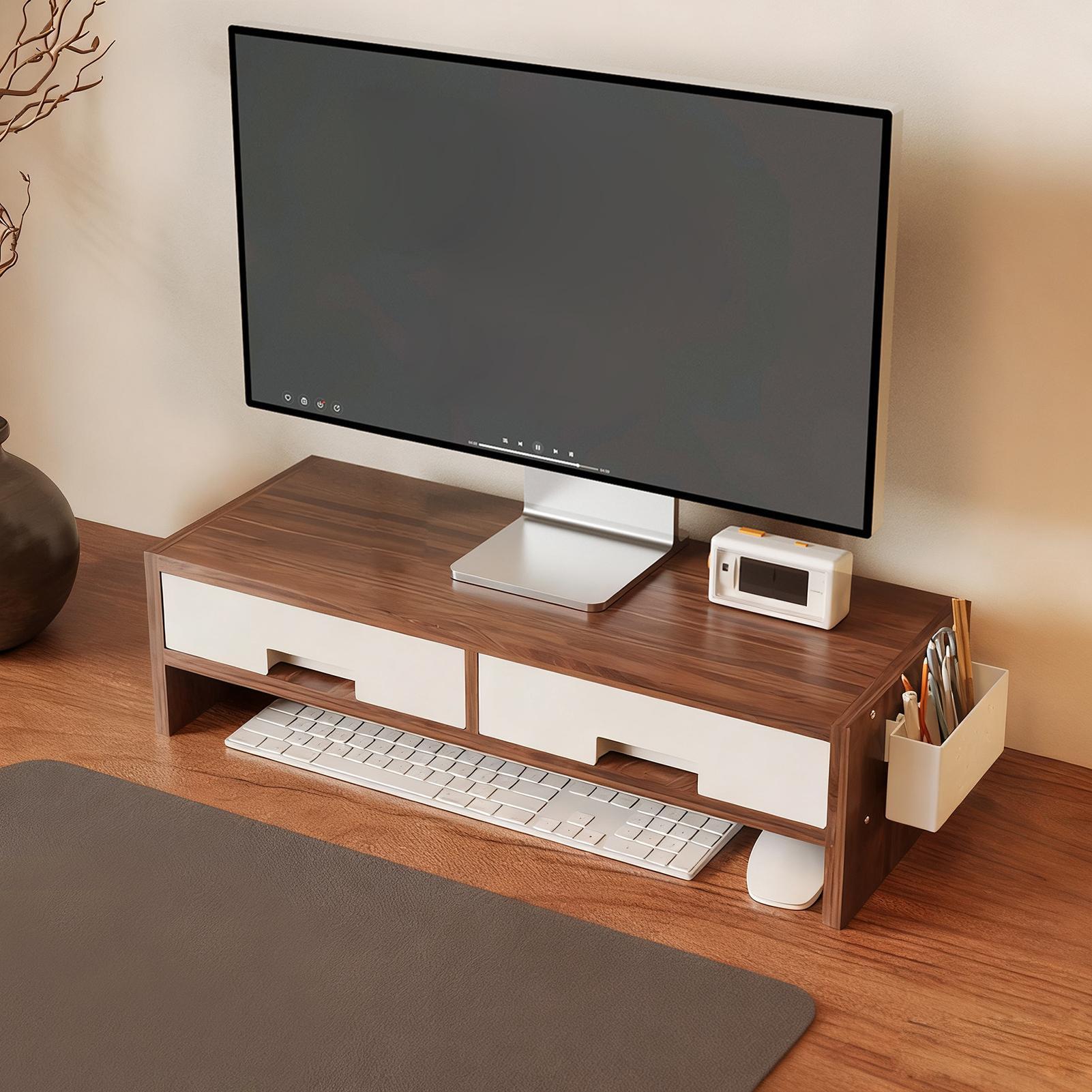 책상 모니터 스탠드 라이저 더블 서랍 인체공학적 정리함 - Desk Drawer Small 리뷰 및 가격