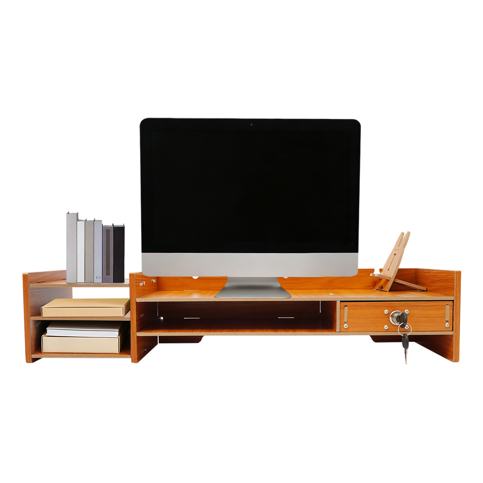 MDF 인체공학적 모니터 스탠드 라이저(3단 서랍 잠금 - Desk Drawer Small 리뷰 및 가격