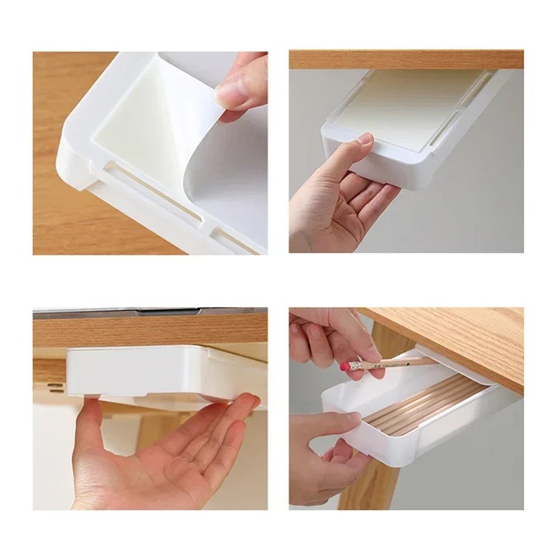 셀프 접착식 서랍형 수납함, 메이크업/연필 트레이, 책 - Desk Drawer Small 리뷰 및 가격